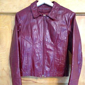 Vintage red-brown leather jacket